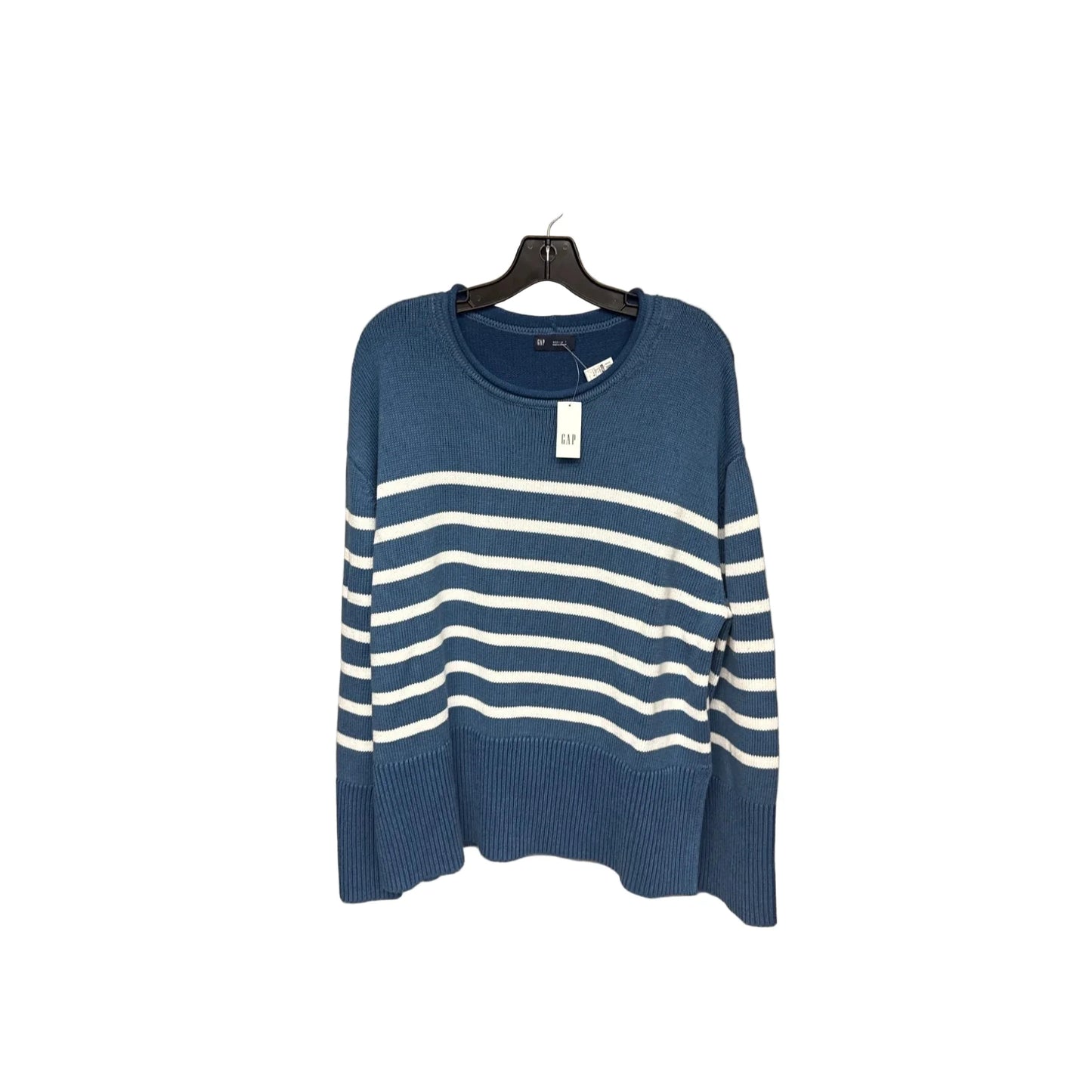 Sweater By Gap In Blue & White, Size: M