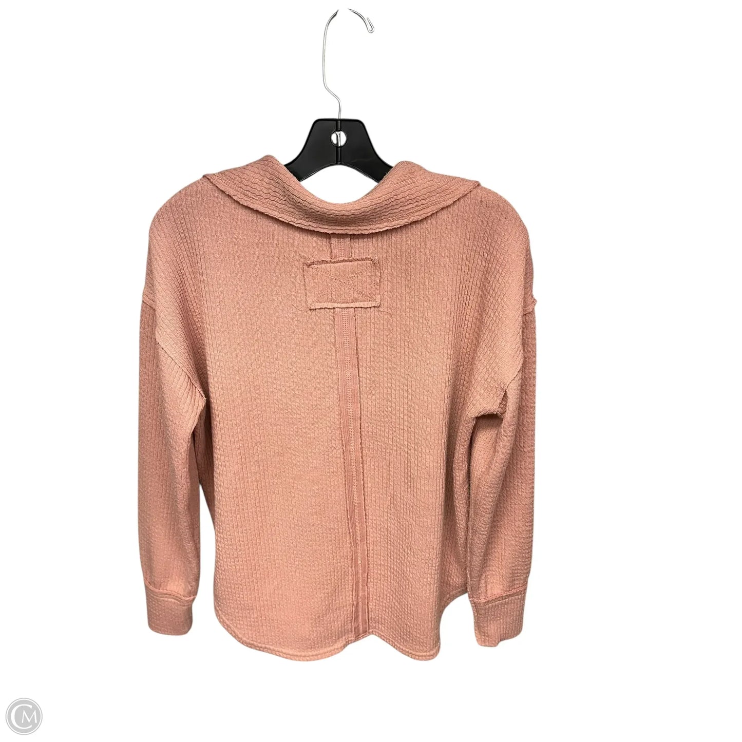 Top Long Sleeve By Blu Pepper In Peach, Size: S