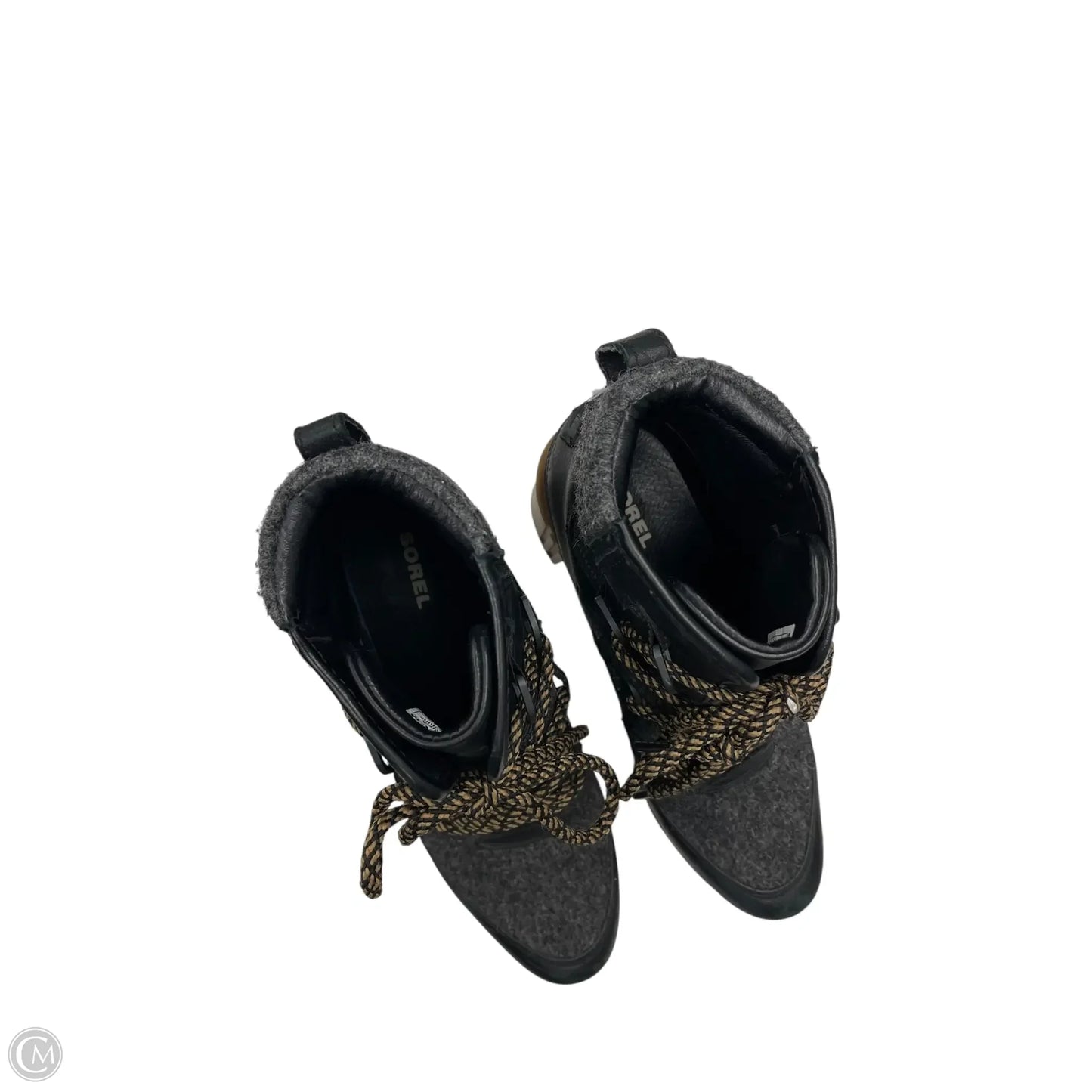 Boots Ankle Heels By Sorel In Black & Grey, Size: 8