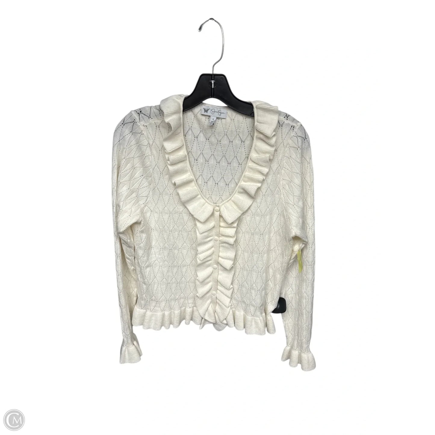 Cardigan By Jessica Simpson In Cream, Size: L