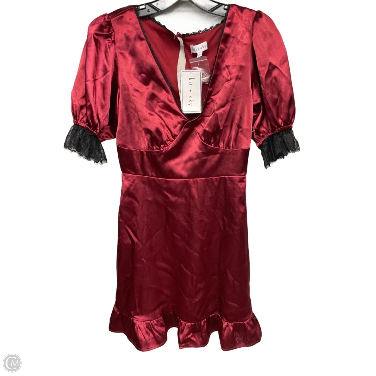 Dress Party Midi By Clothes Mentor In Black & Red, Size: S