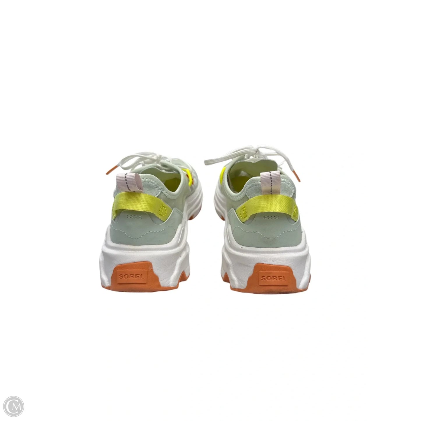 Shoes Athletic By Sorel In Green & Orange, Size: 9.5