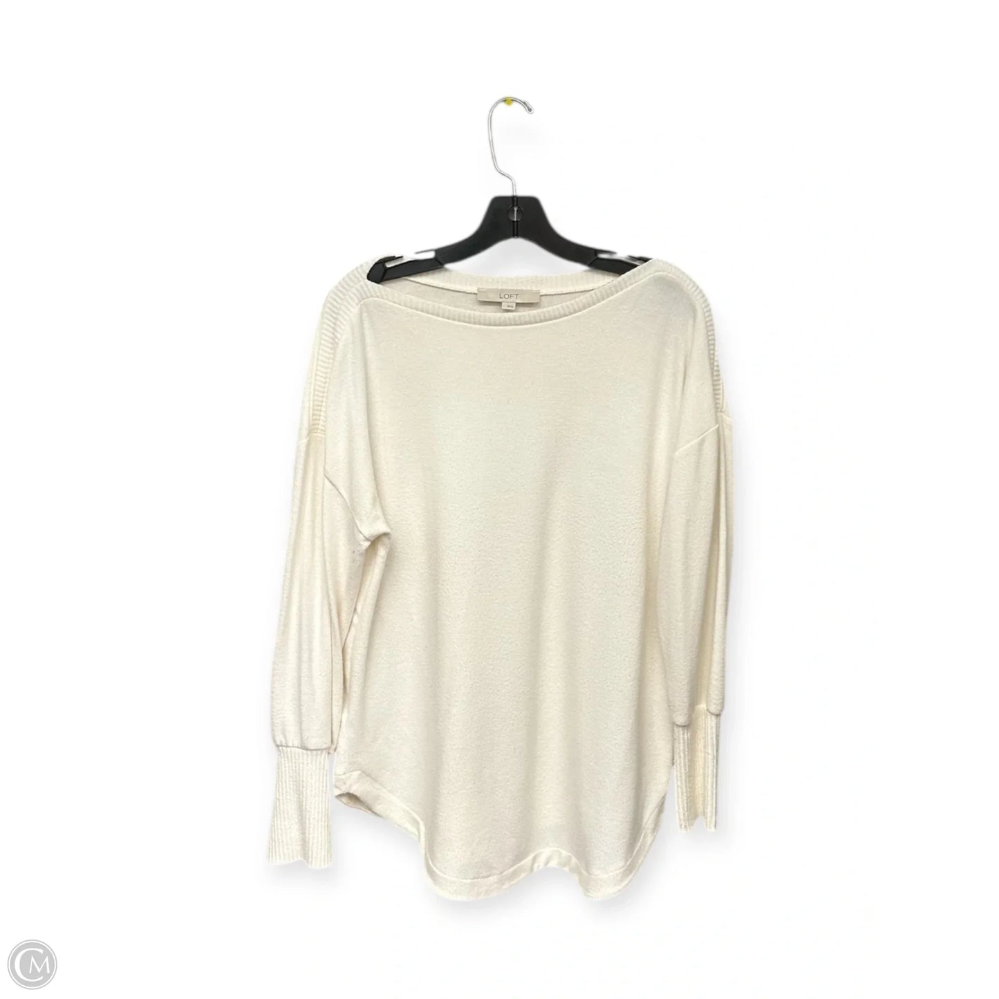 Sweater By Loft In Cream, Size: L