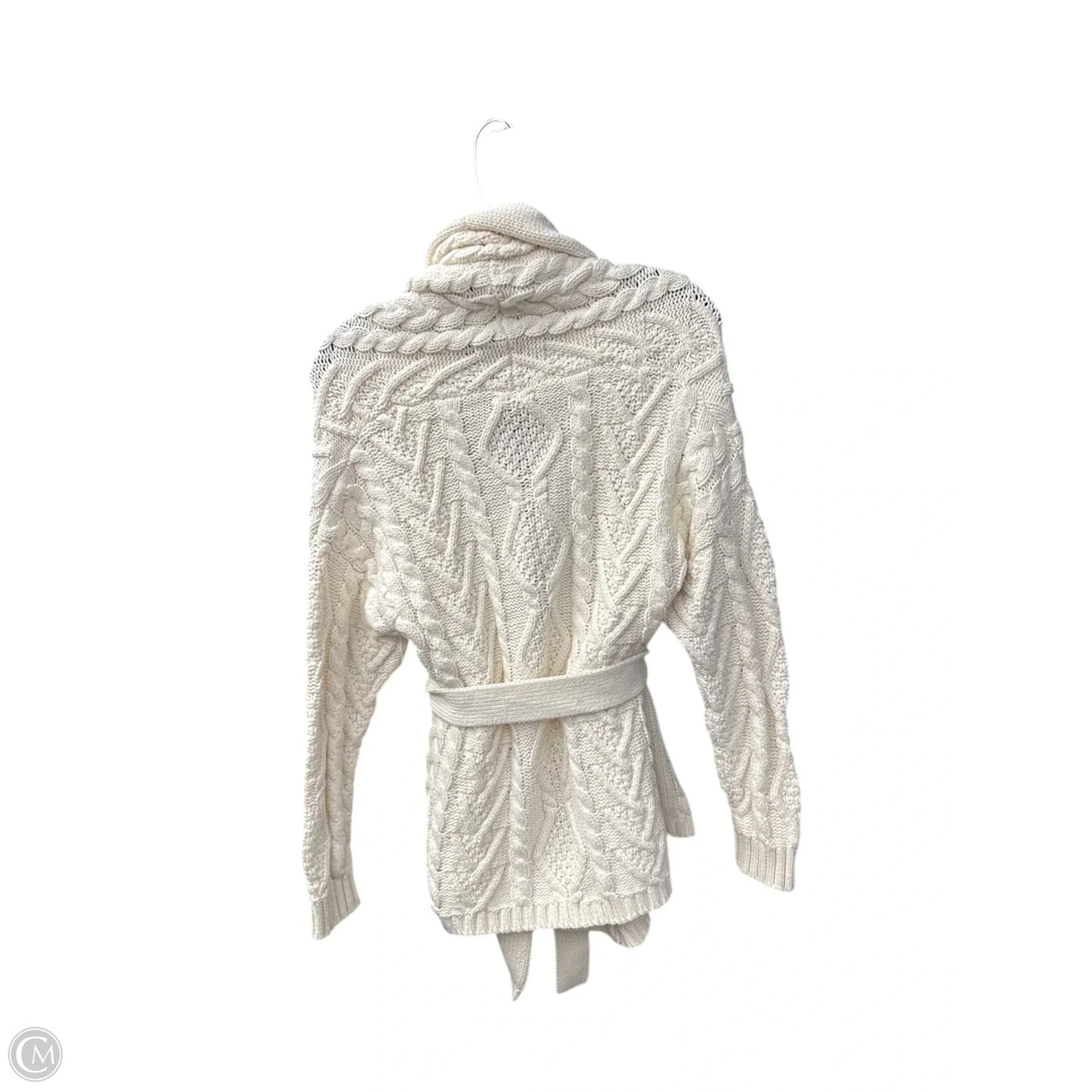 Sweater Cardigan By Lauren By Ralph Lauren In Cream, Size: L