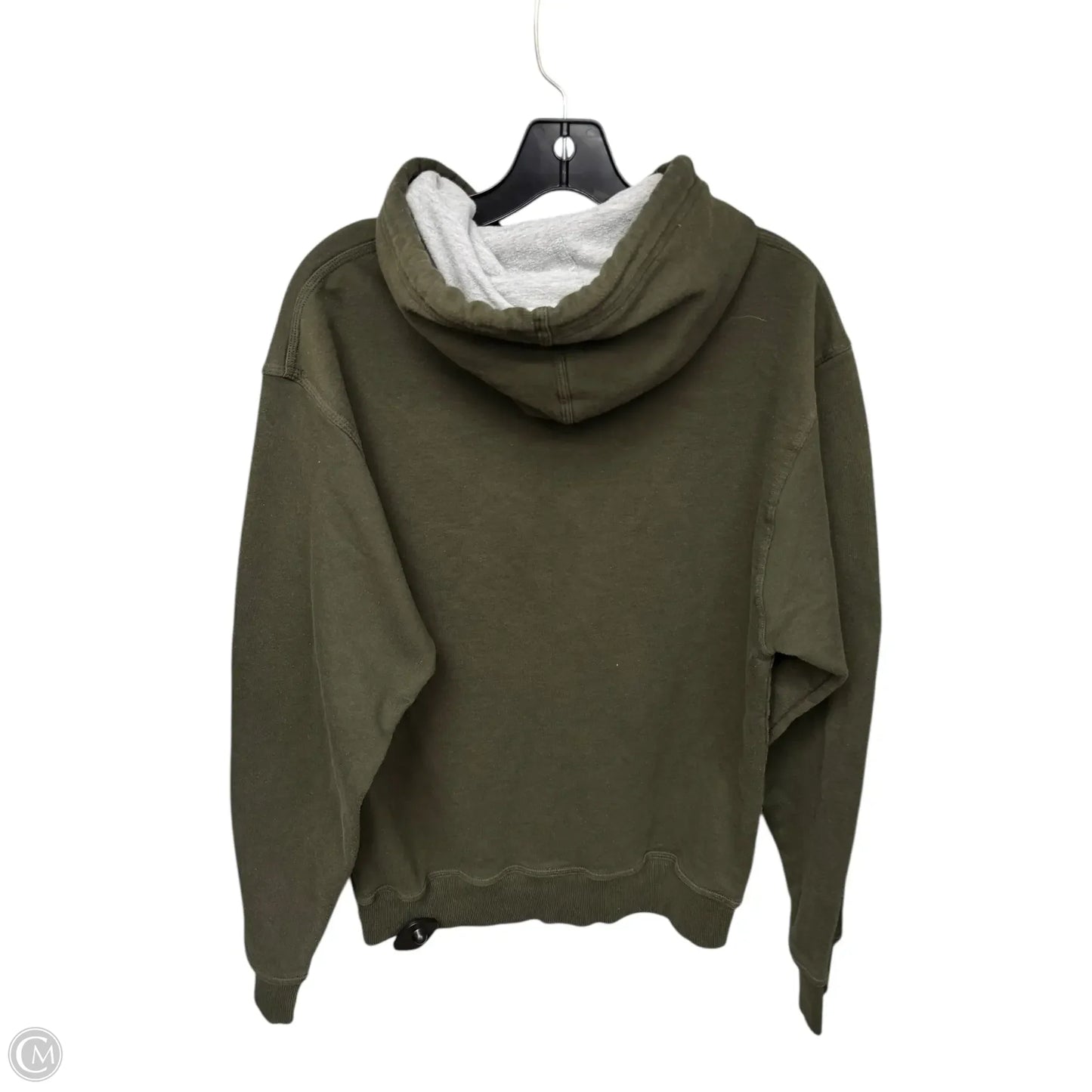 Athletic Sweatshirt Hoodie By Champion In Green, Size: M