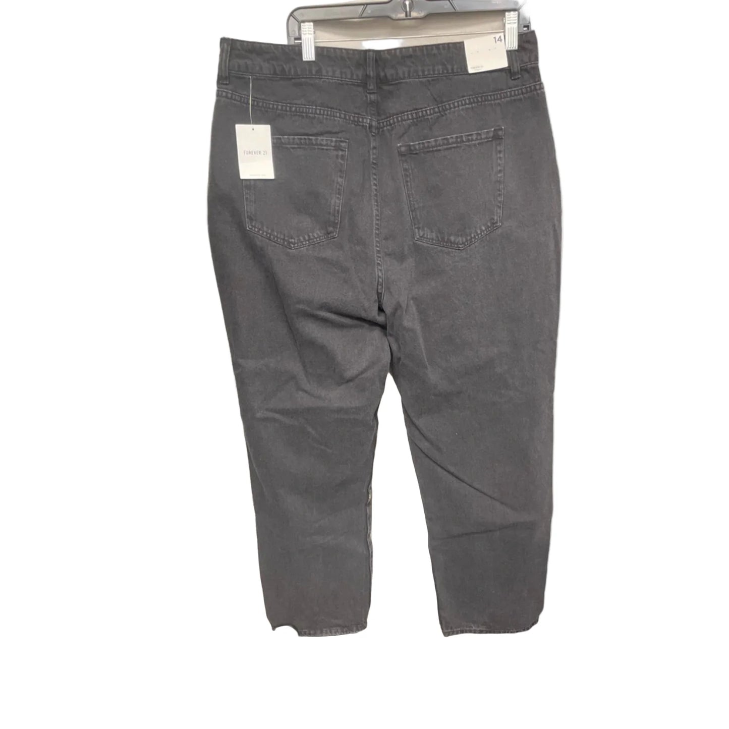 Jeans Wide Leg By Forever 21 In Black Denim, Size: 14