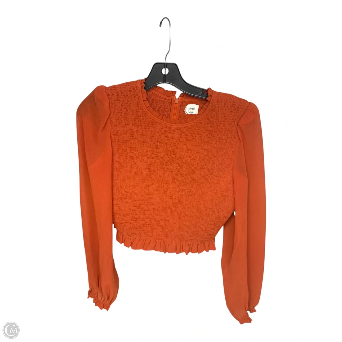 Blouse Long Sleeve By Wilfred In Orange, Size: M