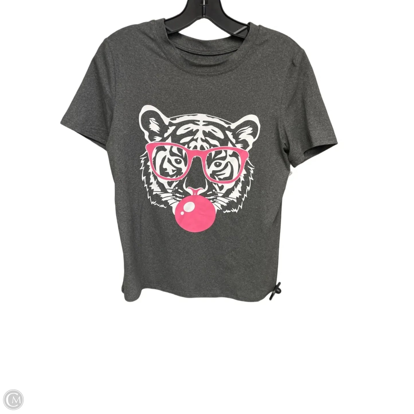 Top Short Sleeve Basic By Shein In Grey & Pink, Size: Xs