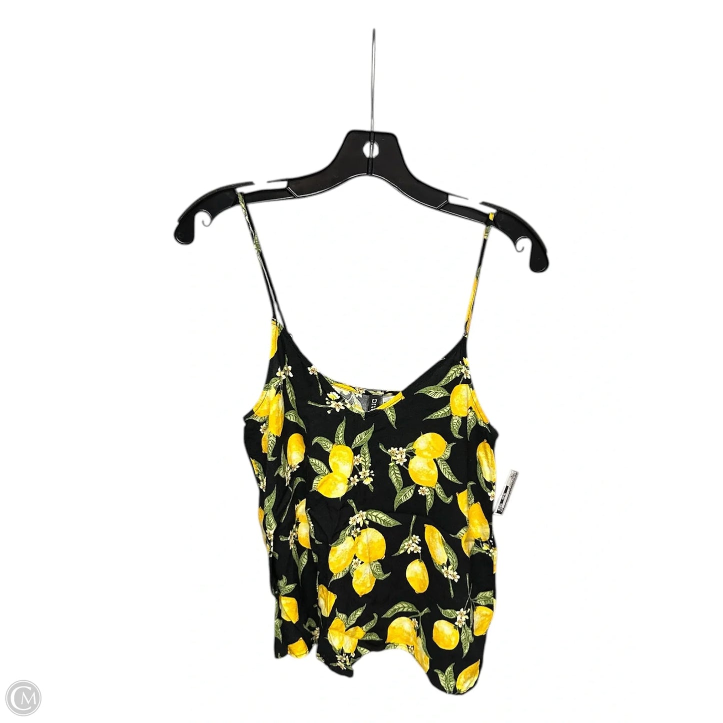 Top Sleeveless By Divided In Black & Yellow, Size: S
