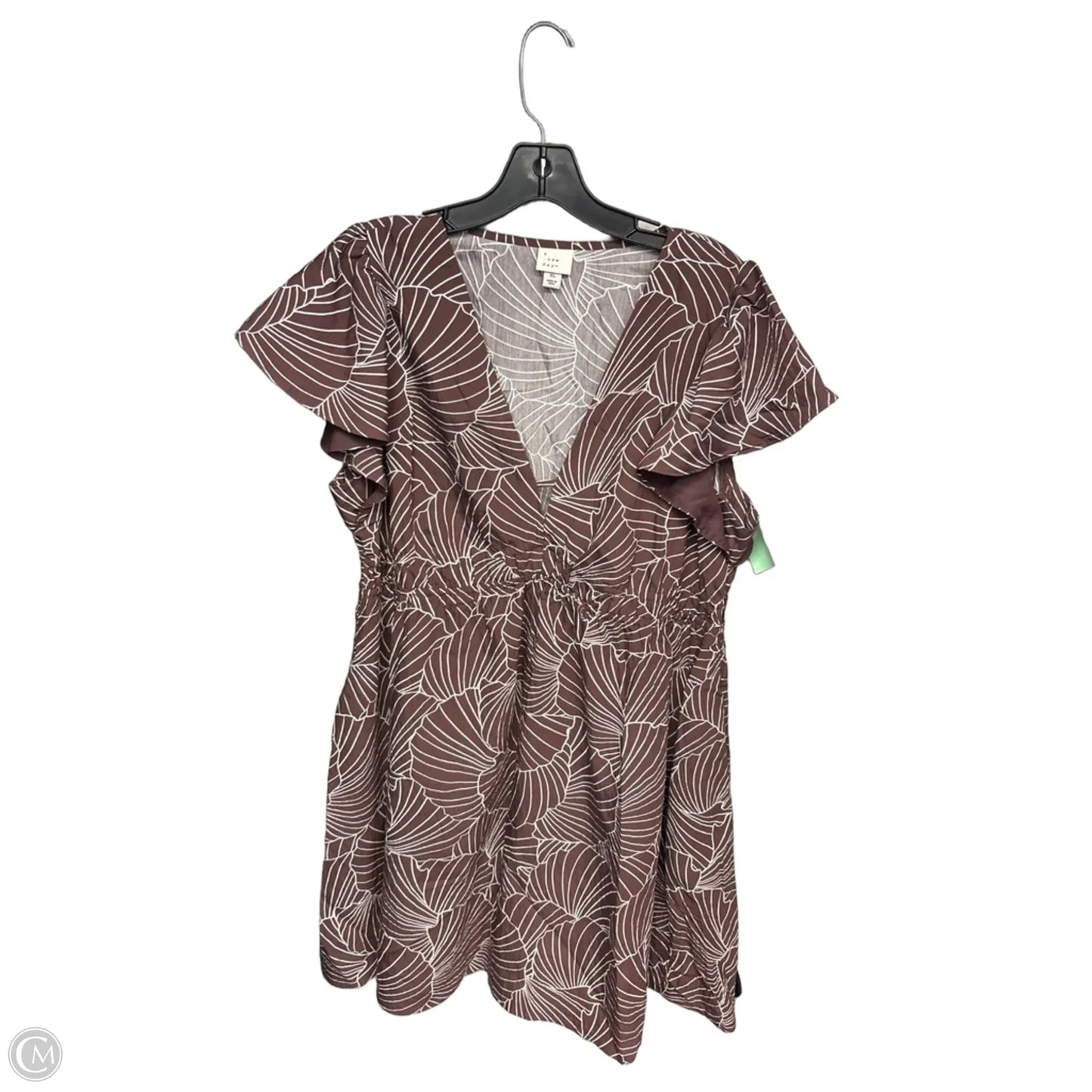 Dress Casual Midi By A New Day In Brown, Size: Xl