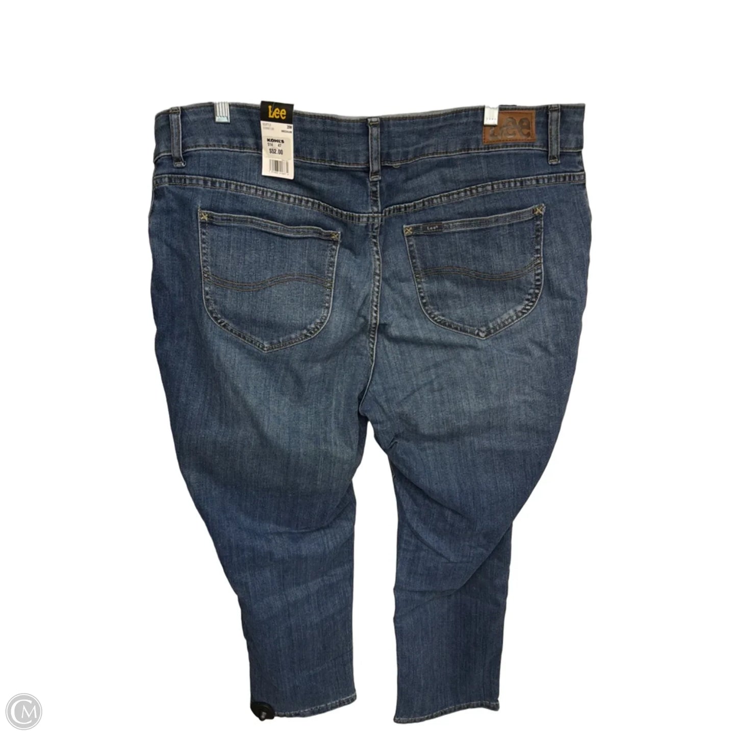 Jeans Straight By Lee In Blue Denim, Size: 20