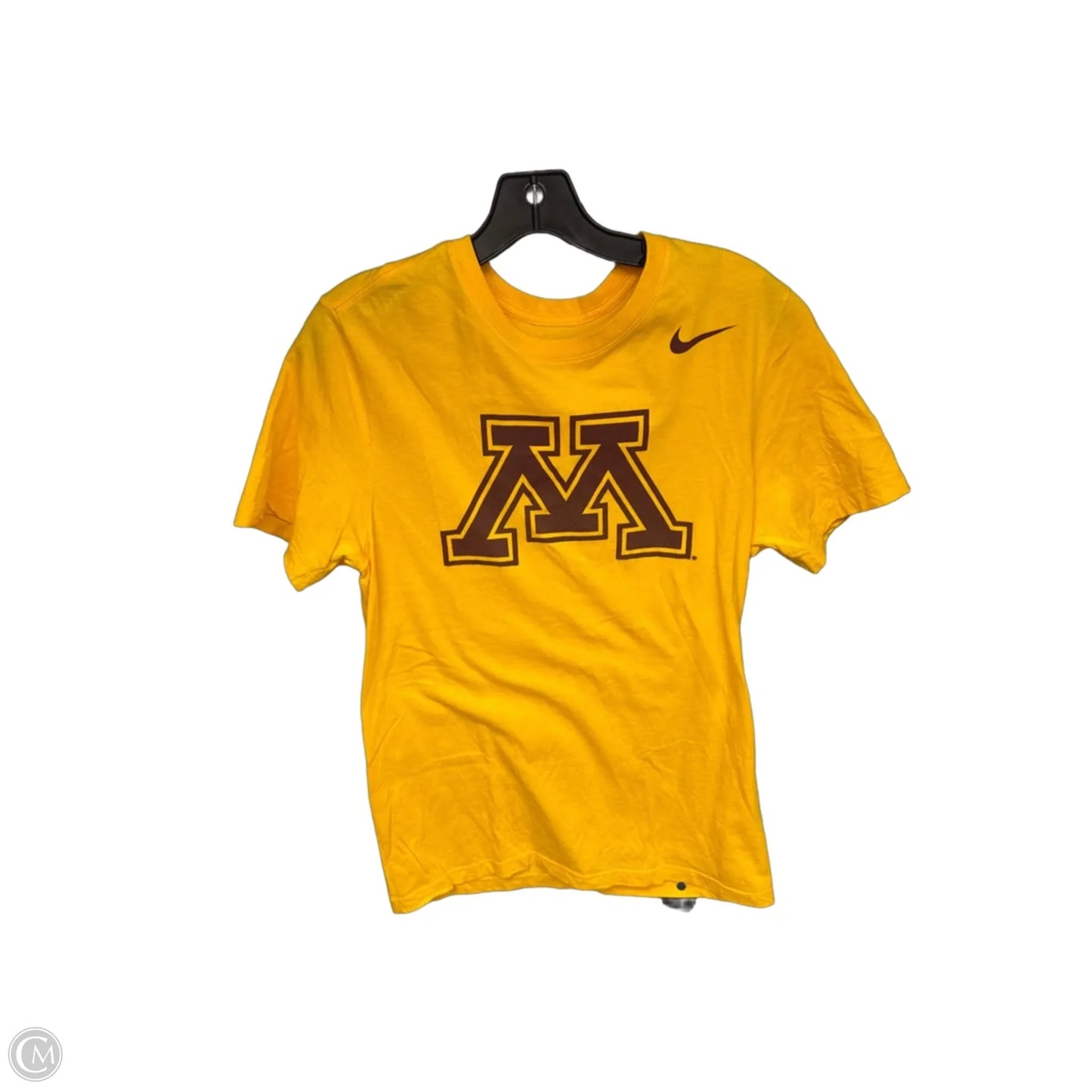 Athletic Top Short Sleeve By Nike Apparel In Yellow, Size: S