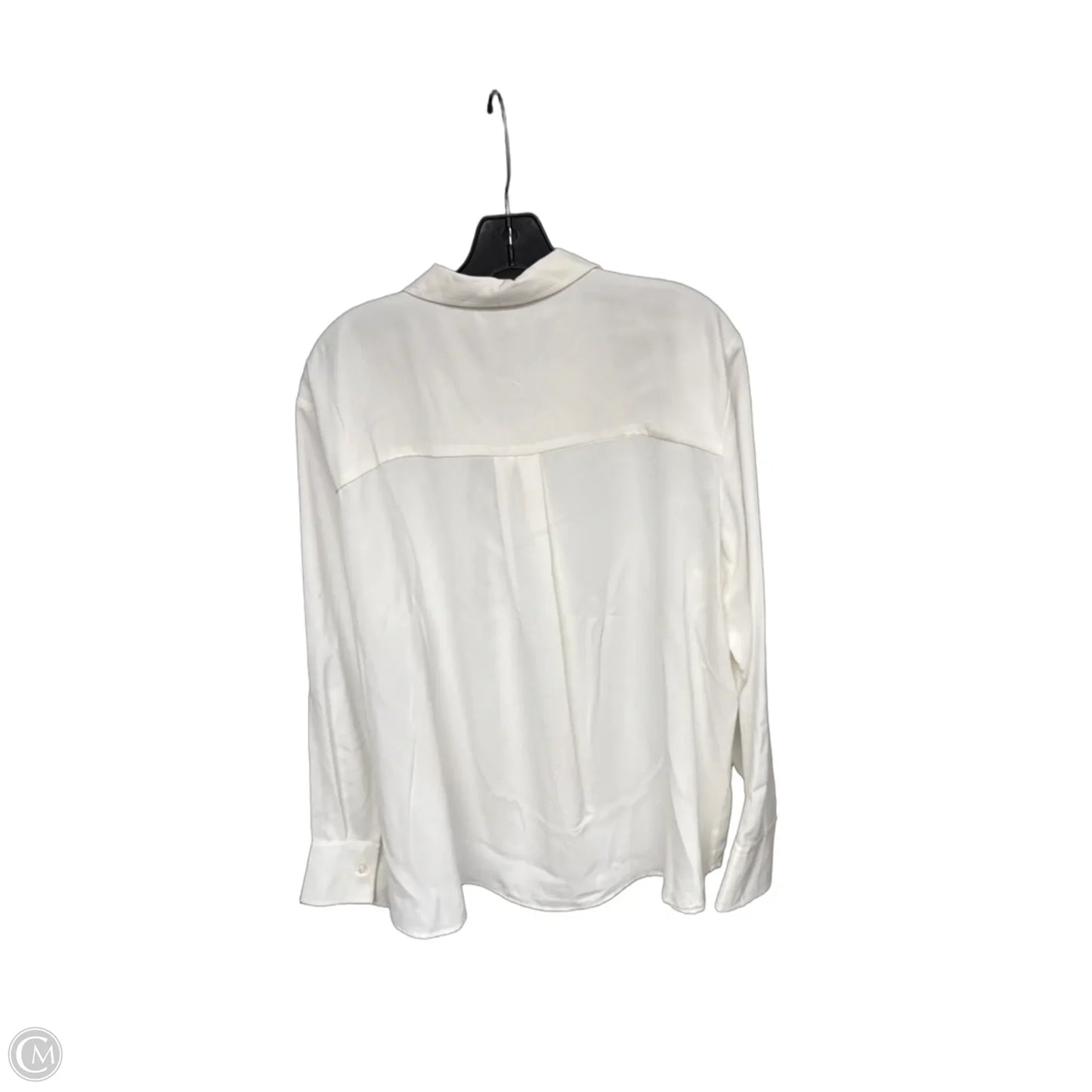 Blouse Long Sleeve By Scoop In White, Size: L