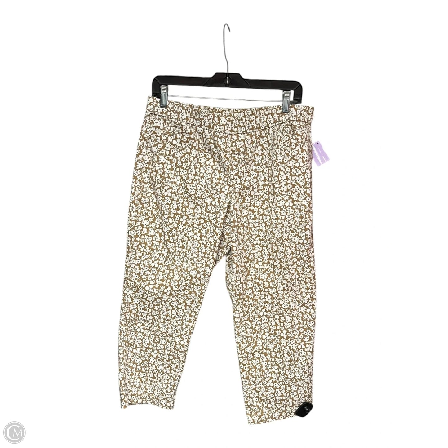 Capris By Lands End In Tan & White, Size: 10p