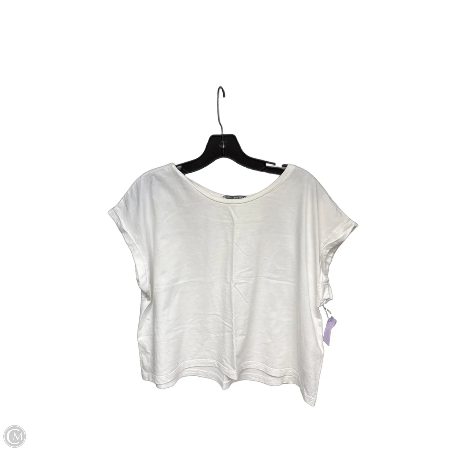 Top Short Sleeve By Zara In White, Size: L