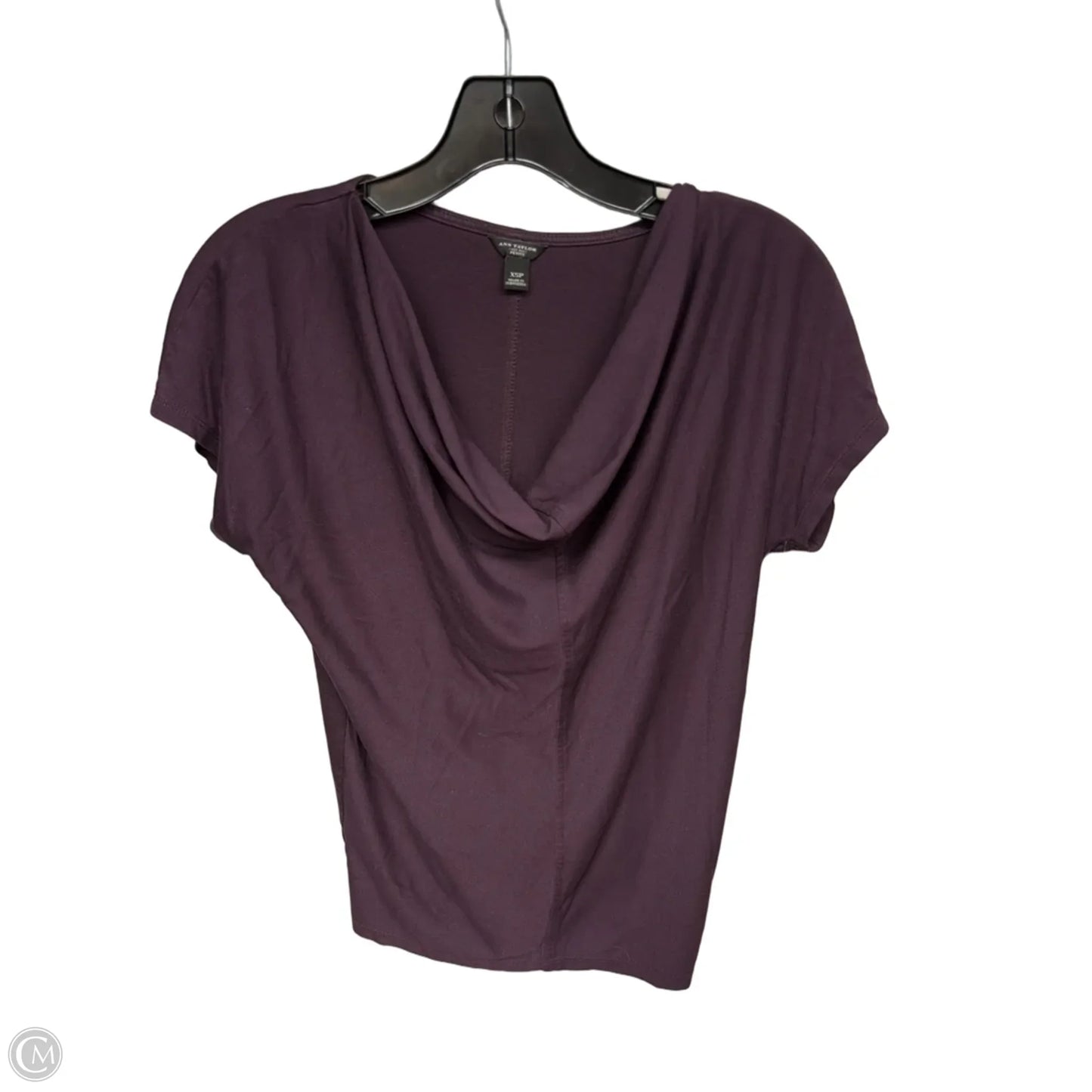 Top Short Sleeve By Ann Taylor In Purple, Size: Xsp