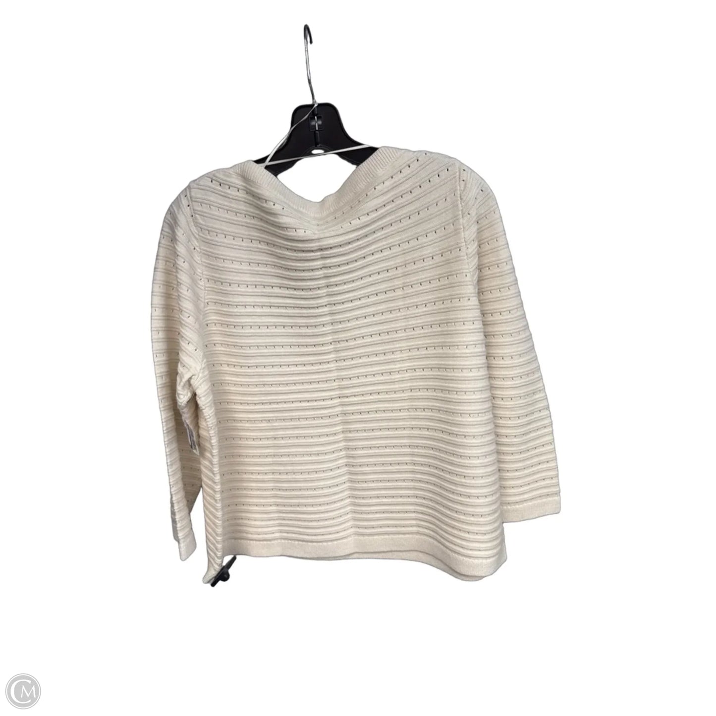 Sweater By Ann Taylor In Cream, Size: L