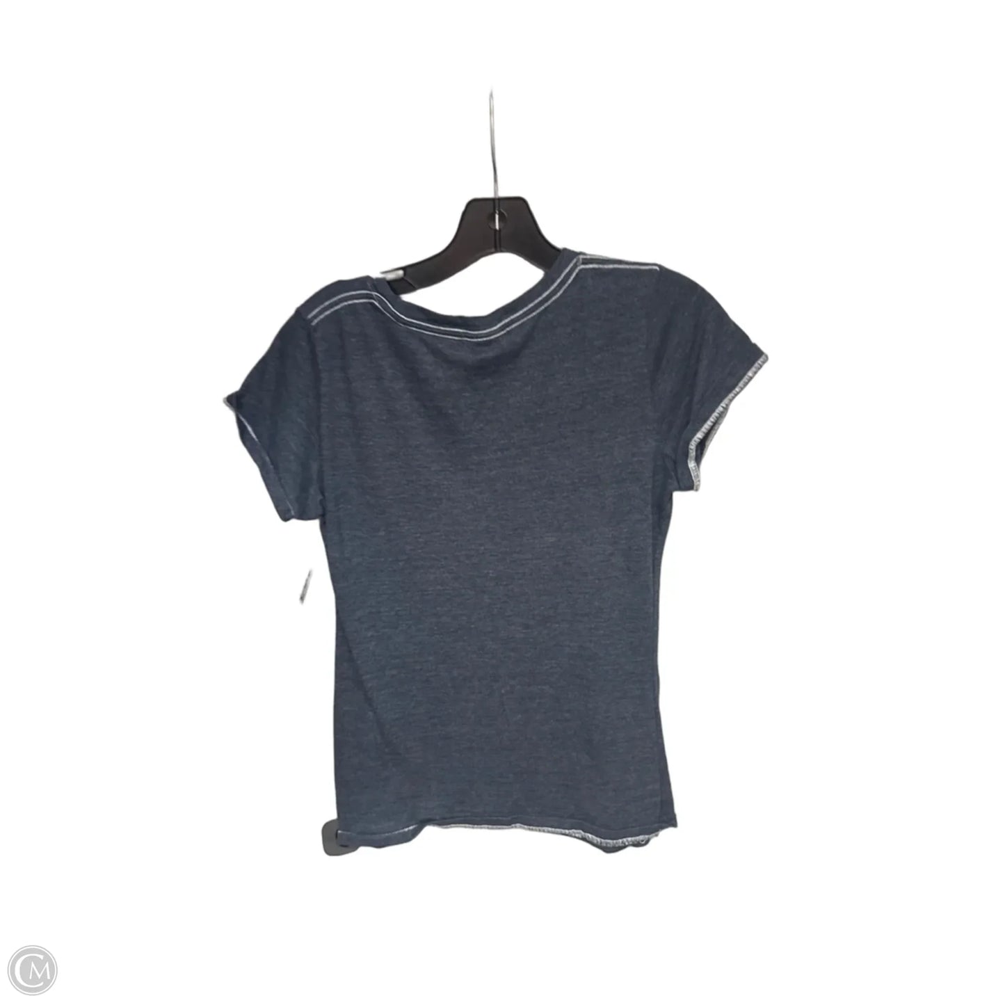 Athletic Top Short Sleeve By Genuine Merchandise In Blue & White, Size: S