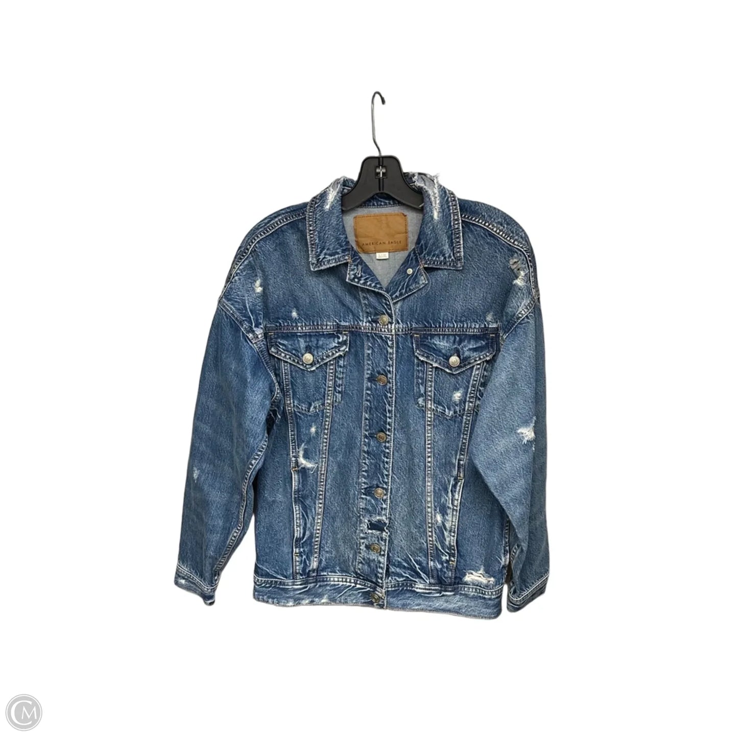 Jacket Denim By American Eagle In Blue Denim, Size: Xs
