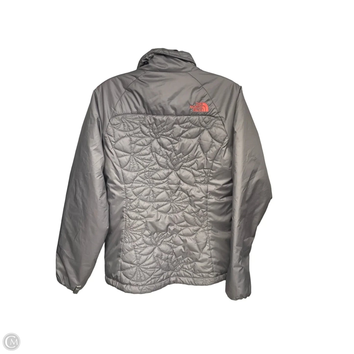 Jacket Puffer & Quilted By The North Face In Grey & Orange, Size: M