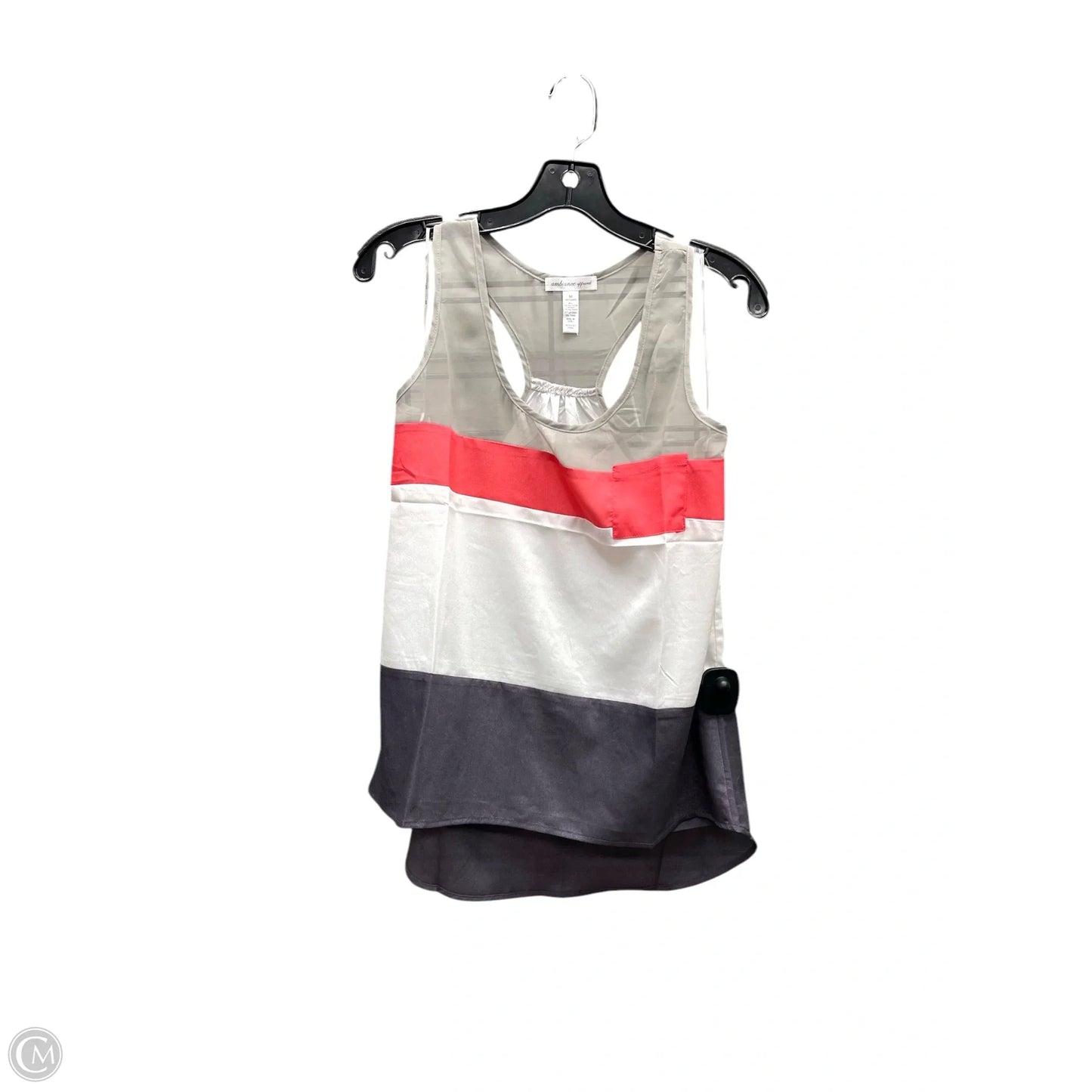 Top Sleeveless By Ambiance Apparel In Pink & White, Size: M