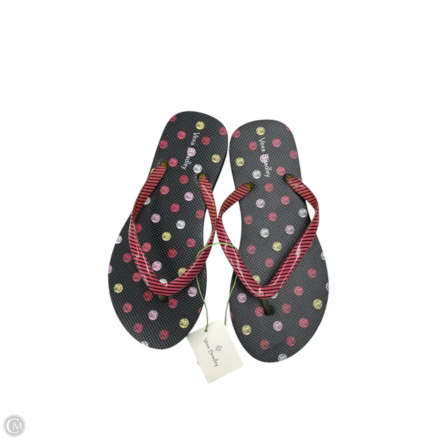 Sandals Flip Flops By Vera Bradley In Black & Red, Size: 6