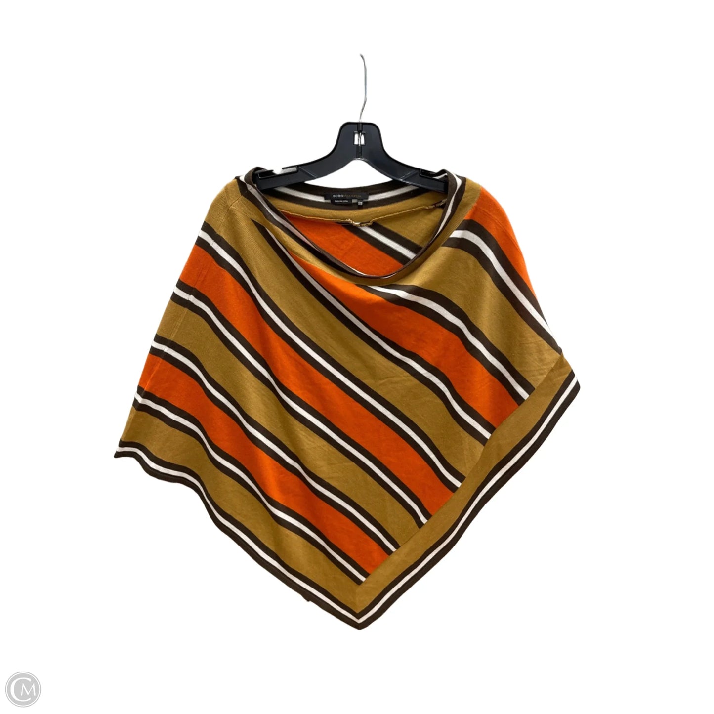 Poncho By Bcbgmaxazria In Orange & Tan, Size: Osfm