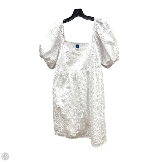 Dress Casual Midi By Old Navy In White, Size: M