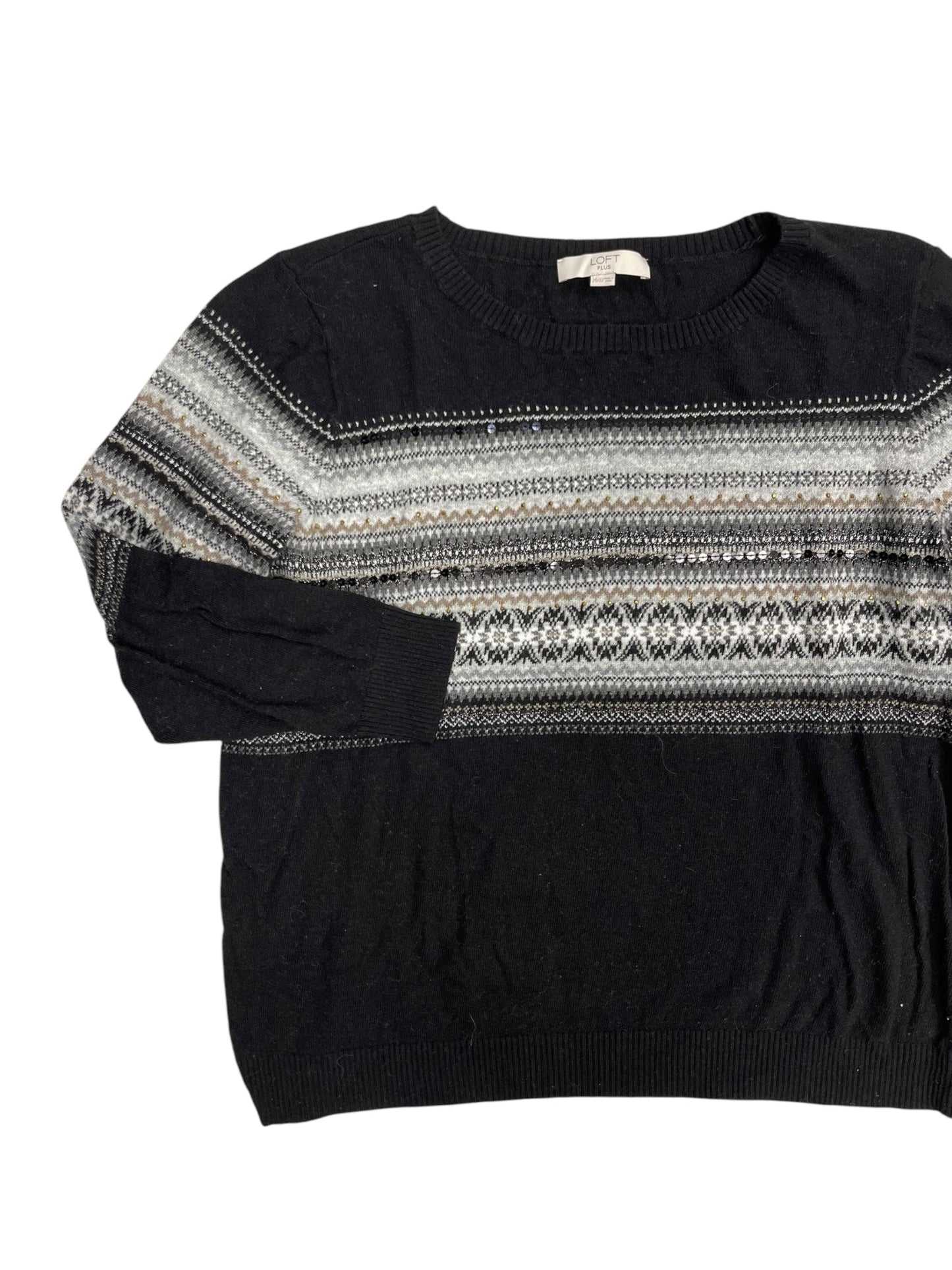 Sweater By Loft In Black, Size: 22