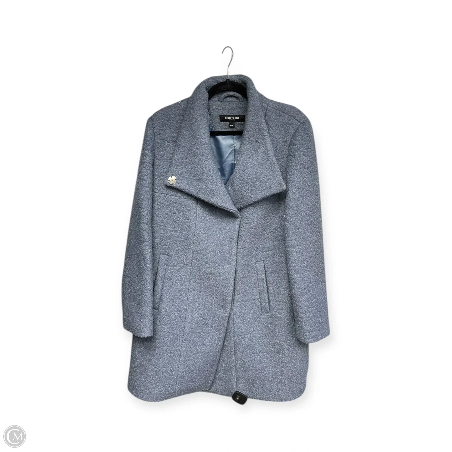 Coat Wool By Kenneth Cole In Blue, Size: M
