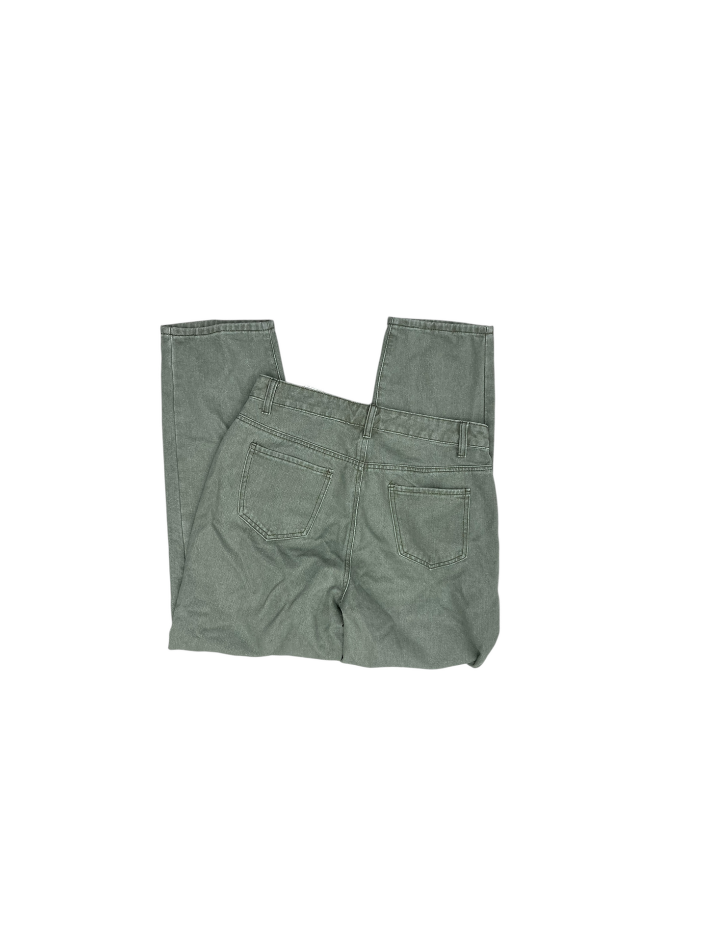 Jeans Straight By Shein In Green Denim, Size: 14