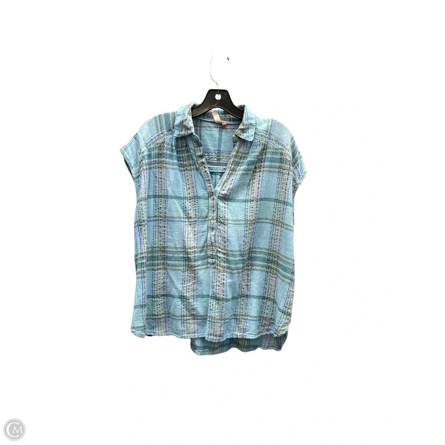Top Short Sleeve By Pilcro In Teal, Size: Small
