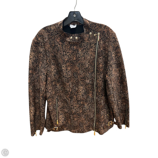 Jacket Other By Chicos In Animal Print, Size: L