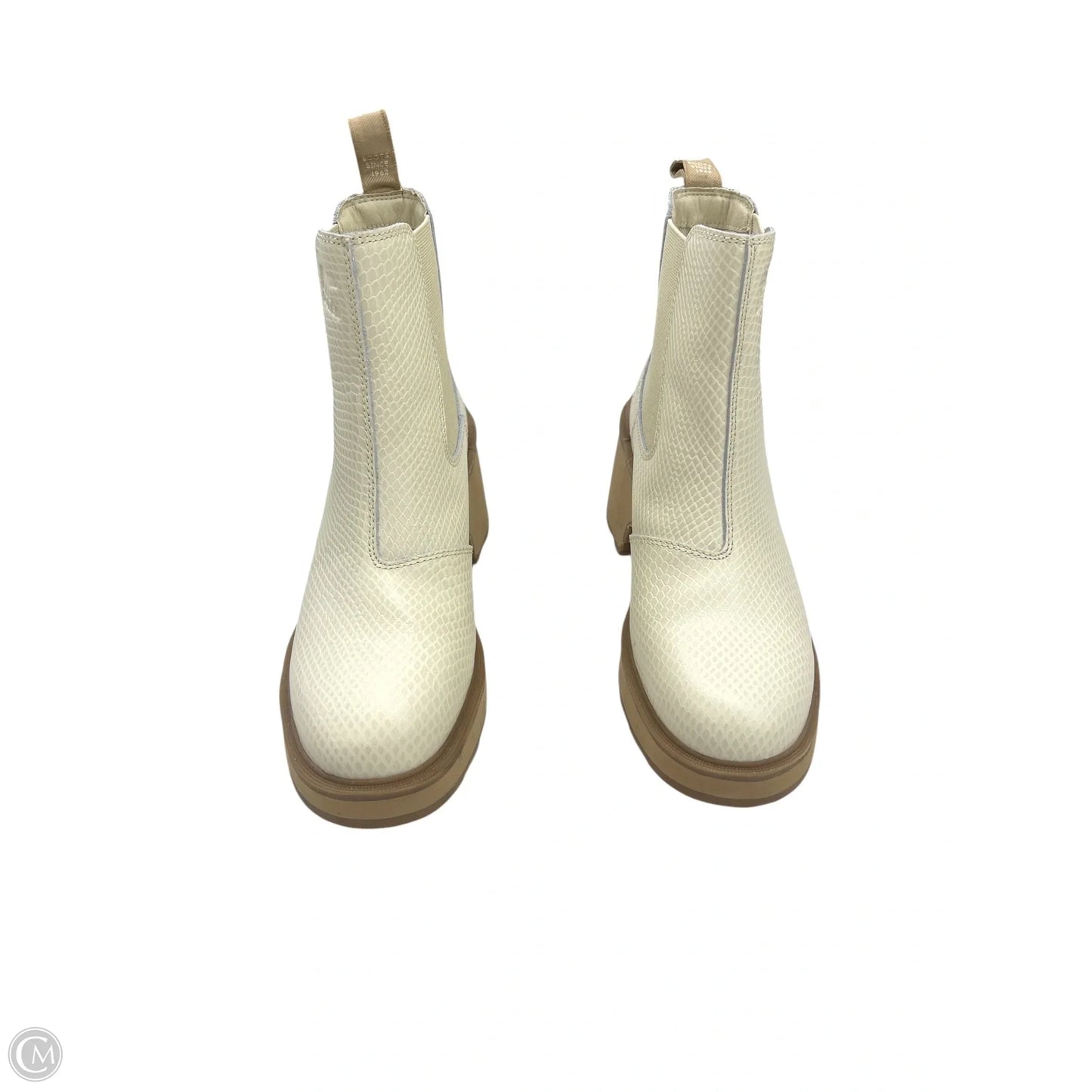 Boots Ankle Heels By Sorel In Cream, Size: 9