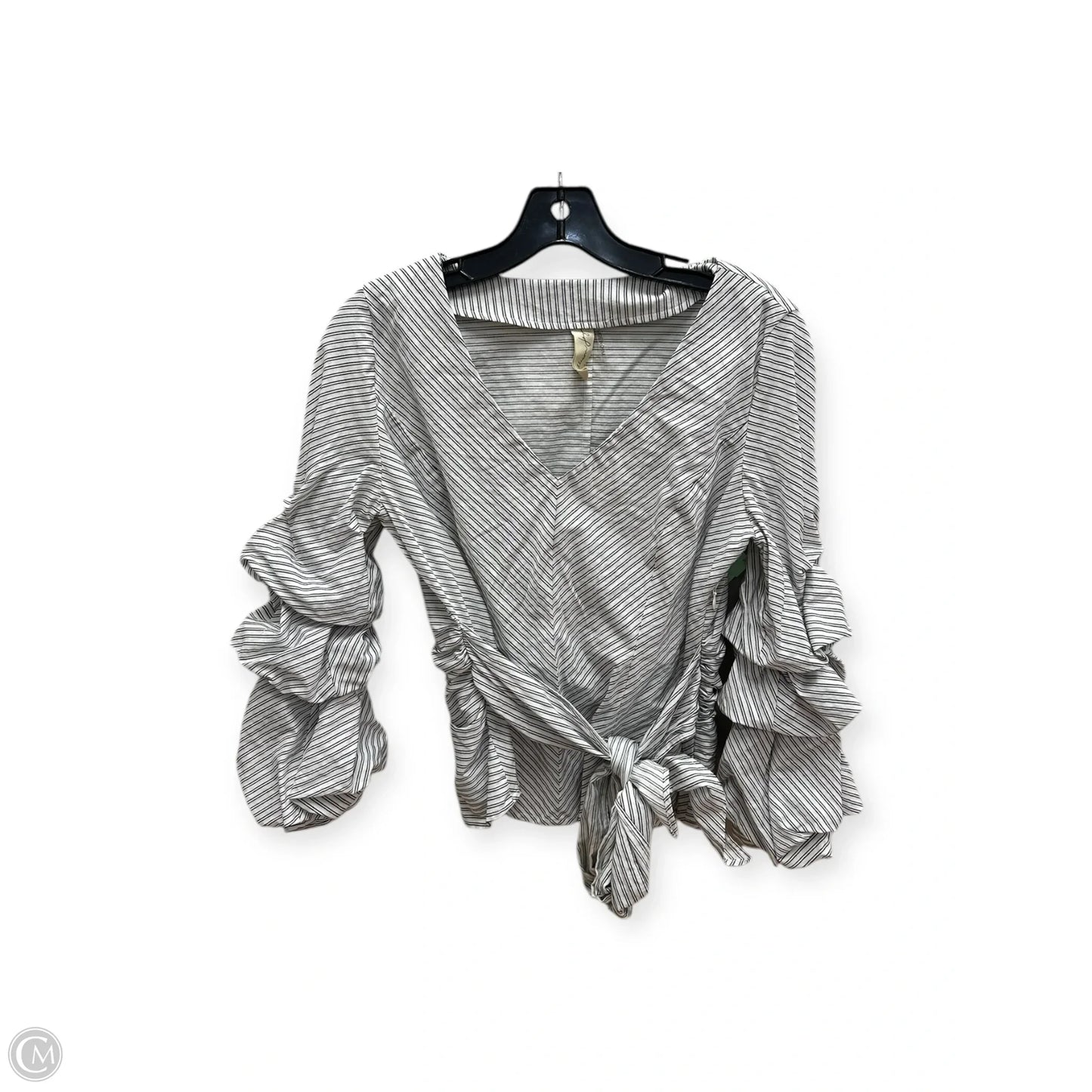 Top 3/4 Sleeve By Allison Joy In Black & White, Size: S