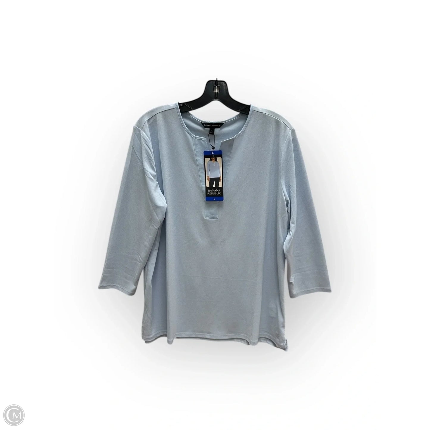 Top Long Sleeve By Banana Republic In Blue, Size: L