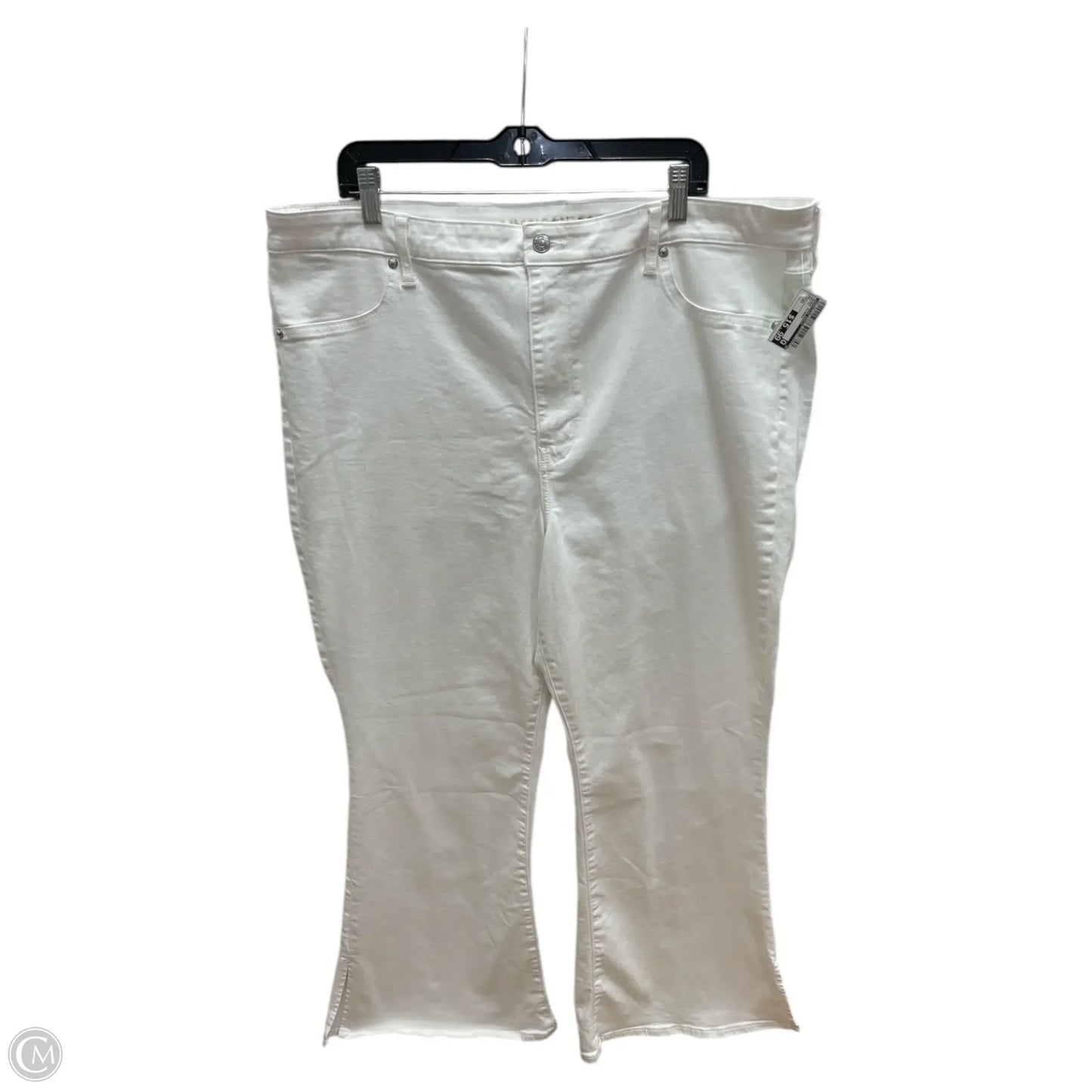 Jeans Flared By American Eagle In White, Size: 22