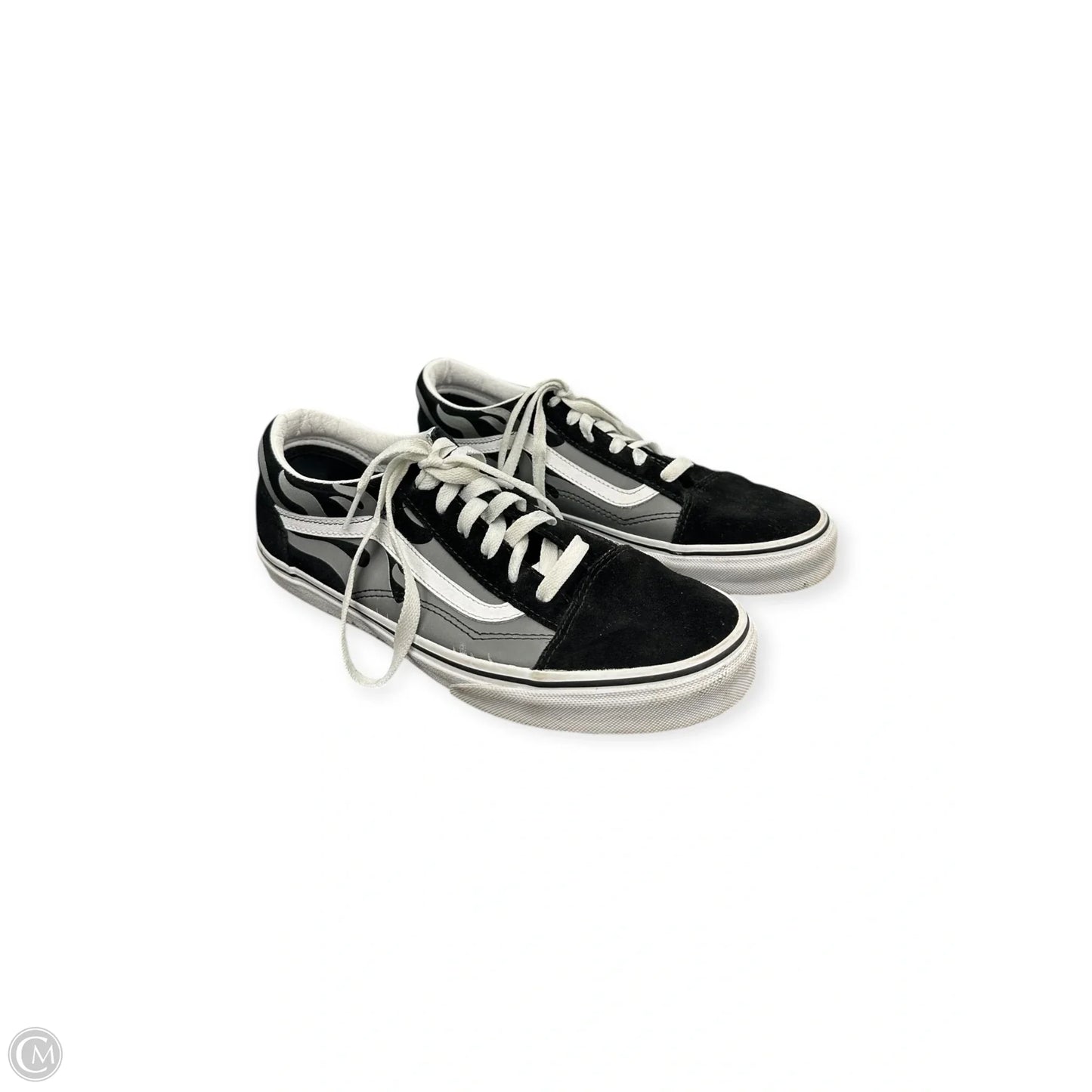 Shoes Sneakers By Vans In Black & Grey, Size: 8.5