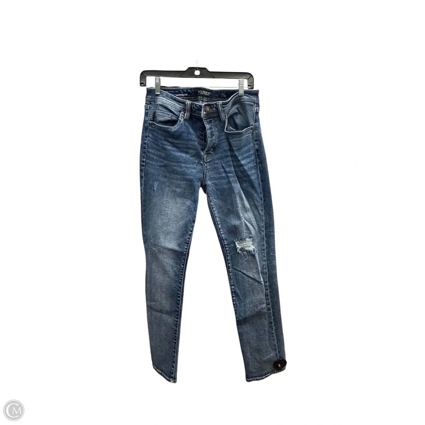 Jeans Boyfriend By Liverpool In Blue Denim, Size: 6