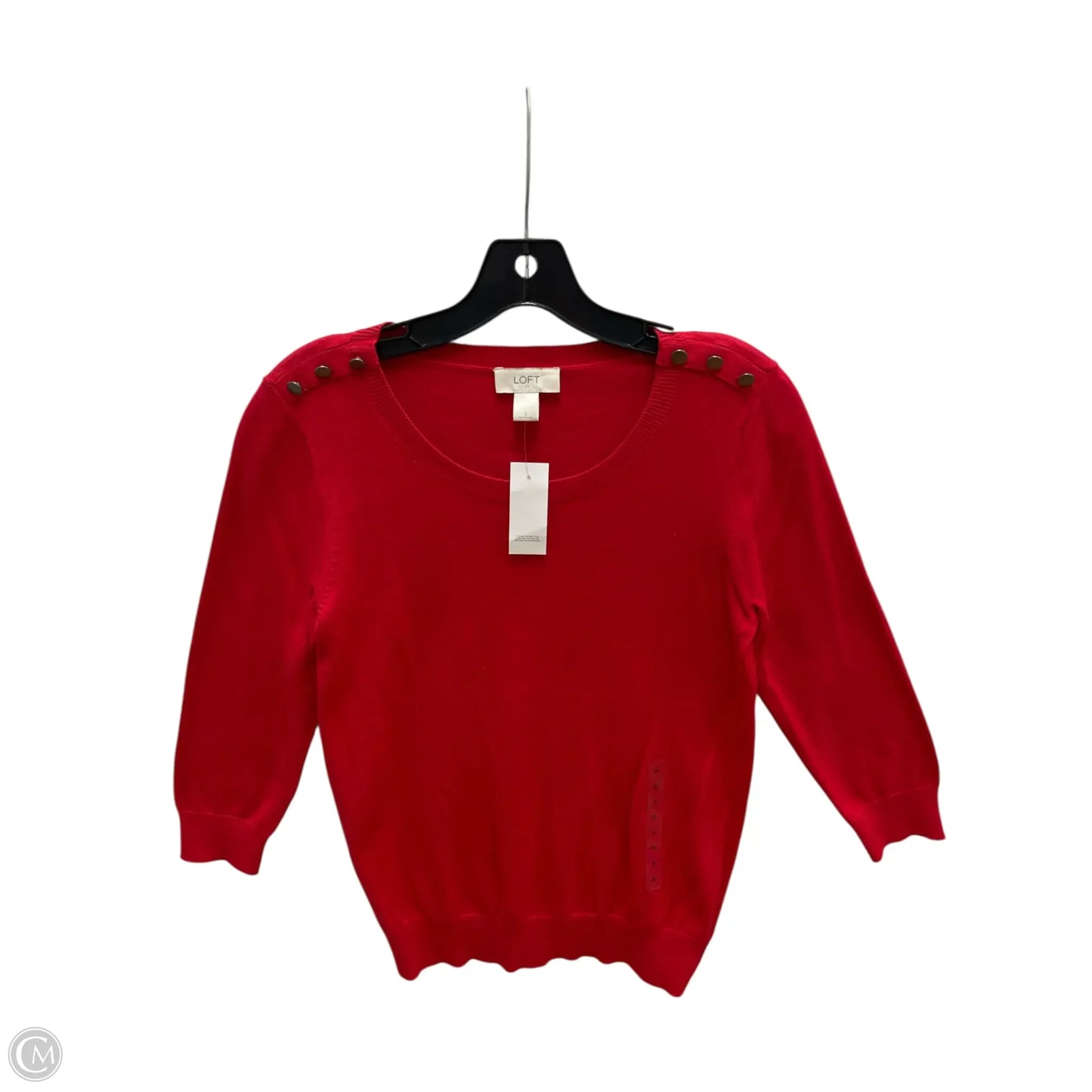 Top 3/4 Sleeve By Loft In Red, Size: S