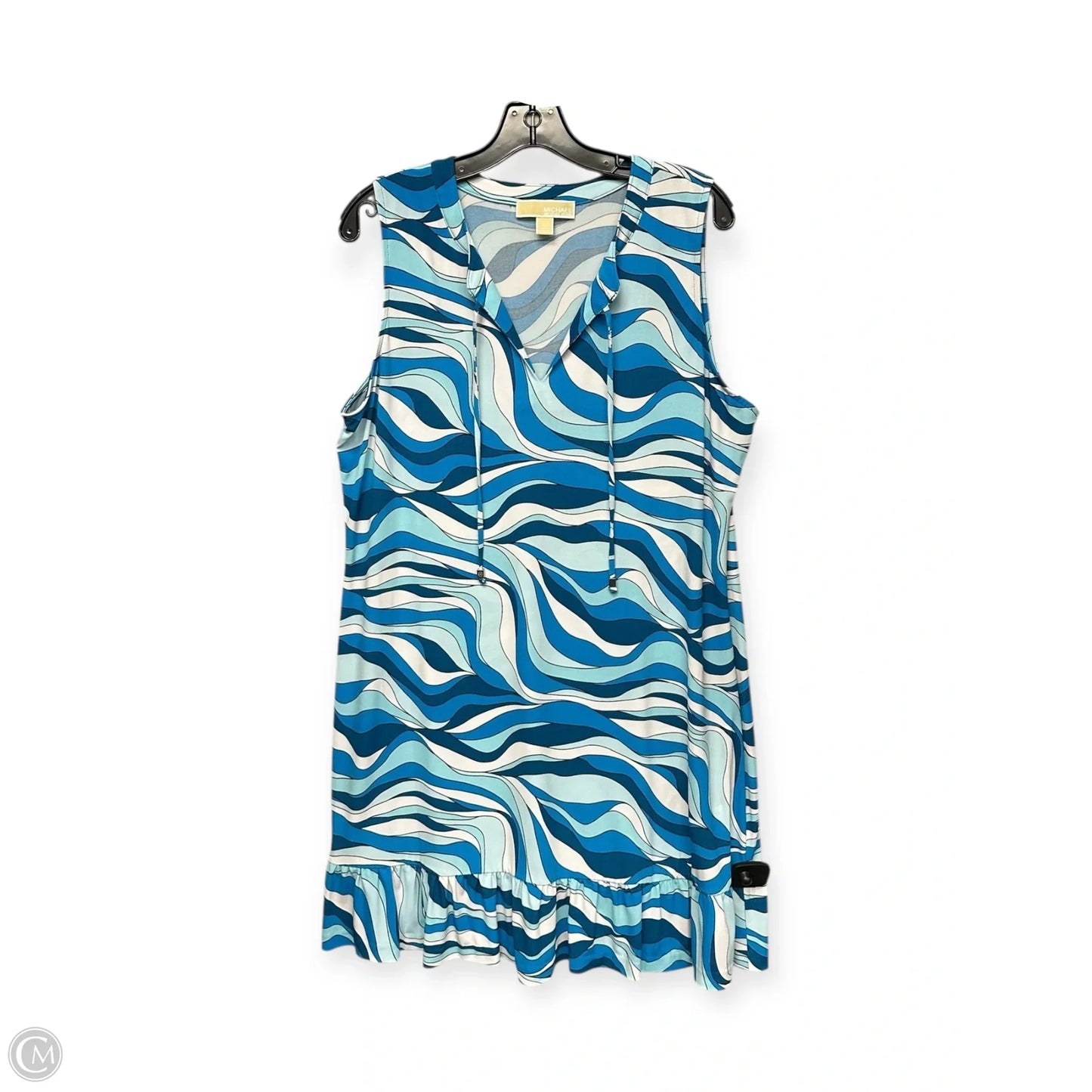 Dress Casual Short By Michael By Michael Kors In Blue & White, Size: Xl