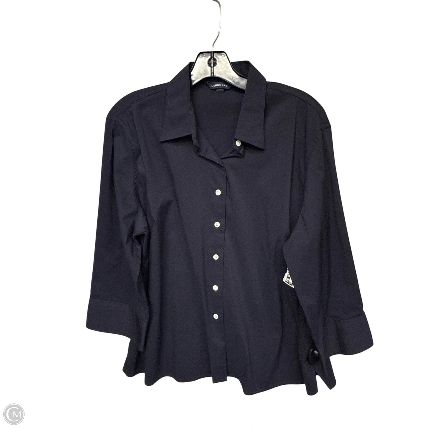 Top 3/4 Sleeve By Lands End In Navy, Size: 16
