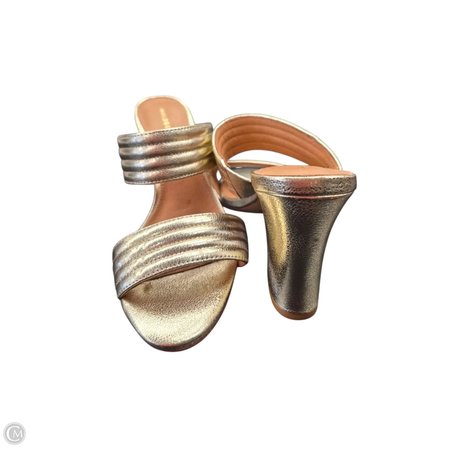 Shoes Heels Block By Halogen In Gold, Size: 7