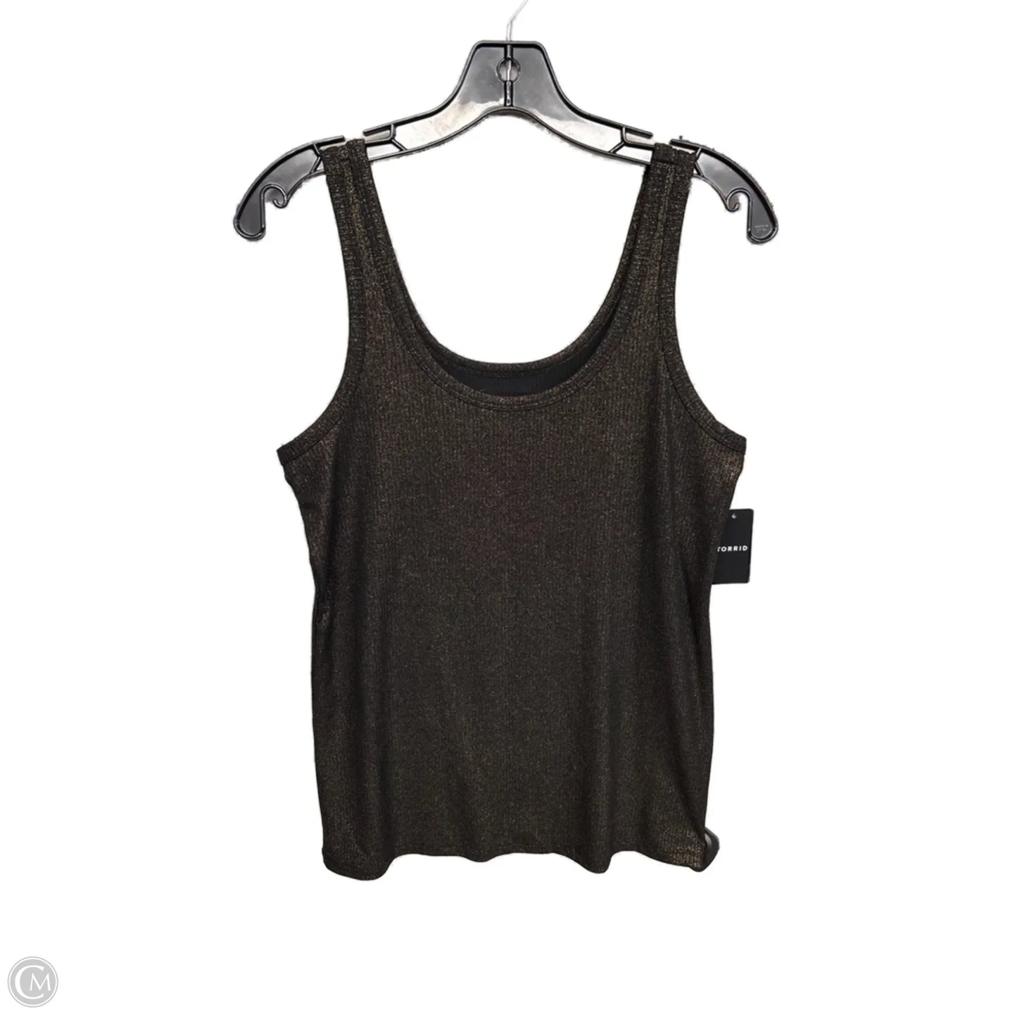 Top Sleeveless By Torrid In Gold, Size: L