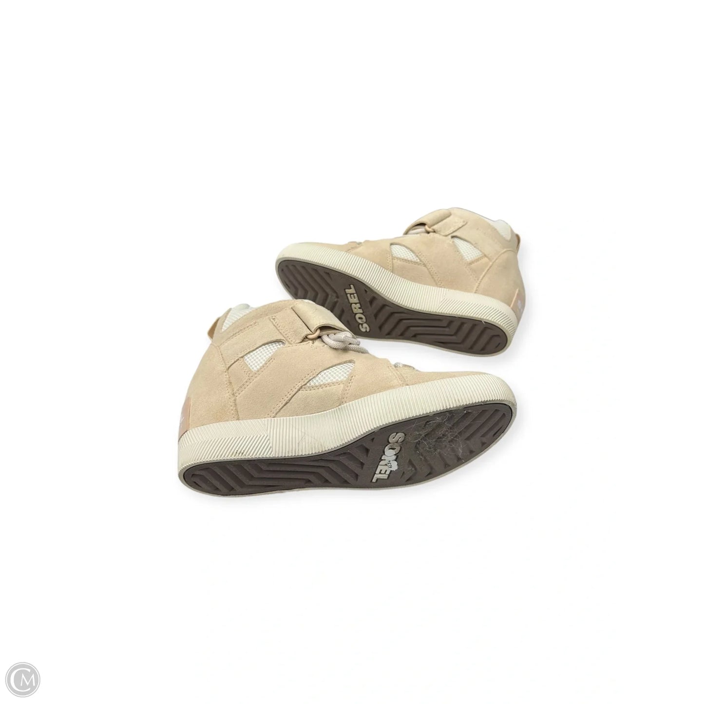 Shoes Heels Wedge By Sorel In Tan, Size: 7.5