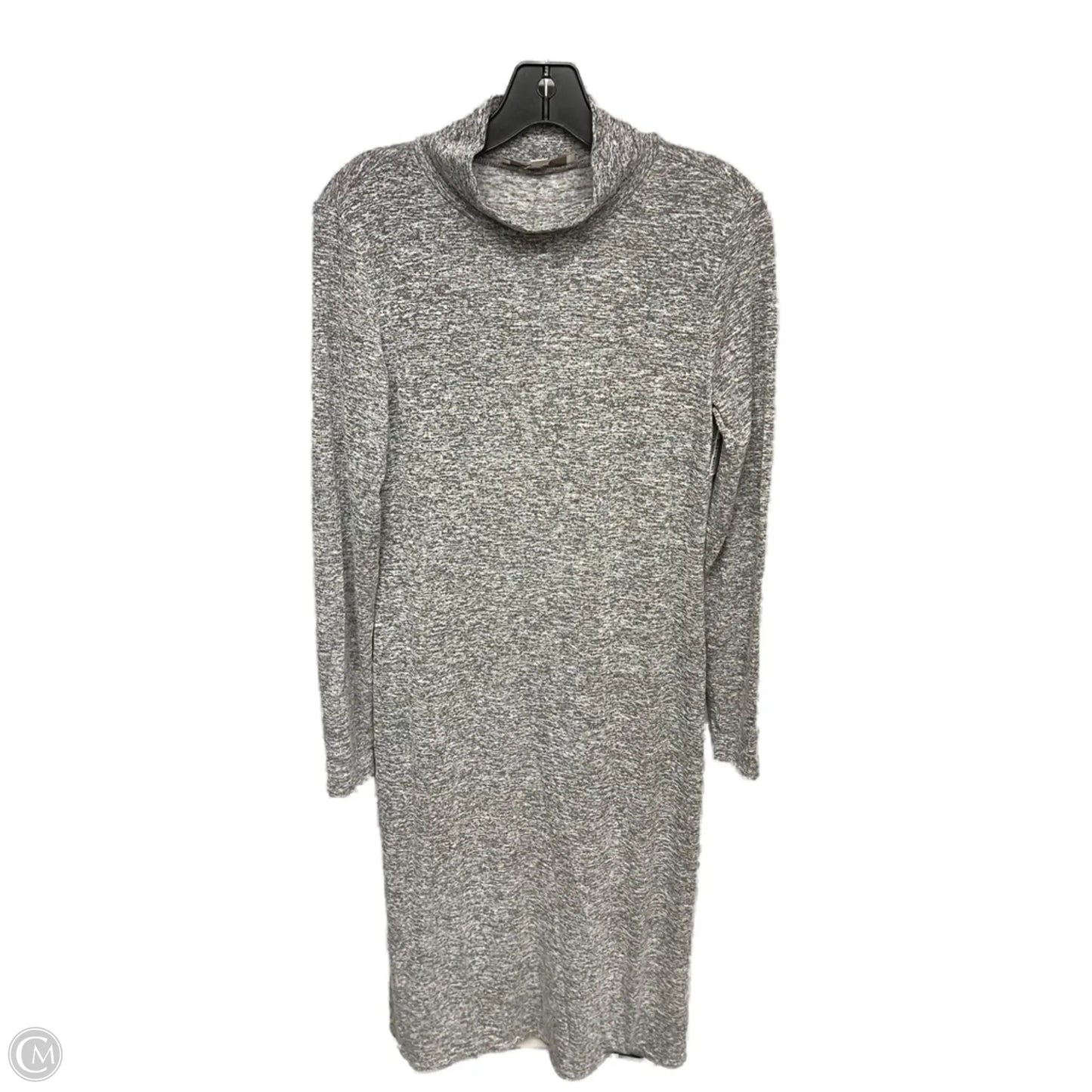 Dress Casual Midi By Loft In Grey, Size: Xs