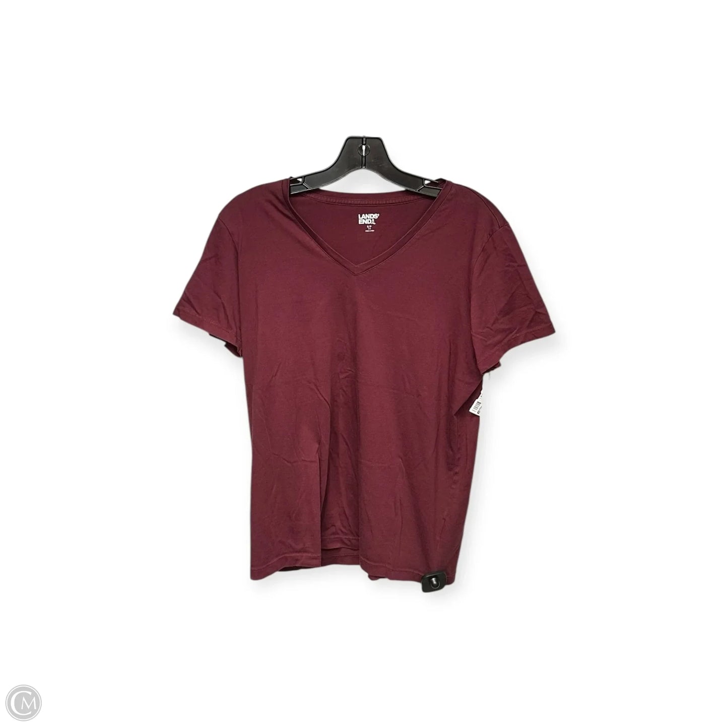Top Short Sleeve Basic By Lands End In Red, Size: S