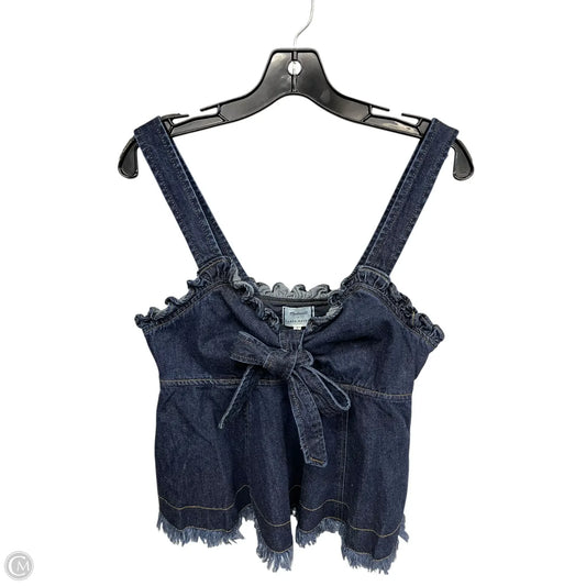 Top Sleeveless By Madewell In Blue Denim, Size: 6