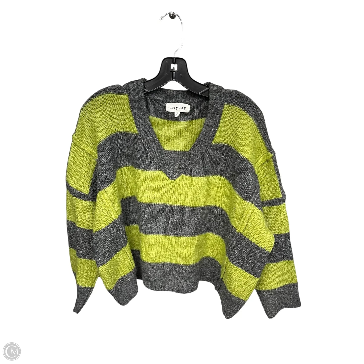 Sweater By Clothes Mentor In Green & Grey, Size: S