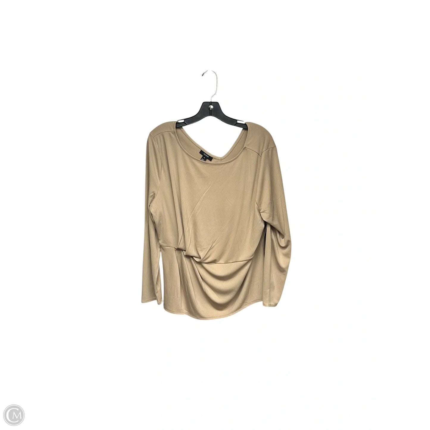 Top Long Sleeve By Alfani In Tan, Size: Xl